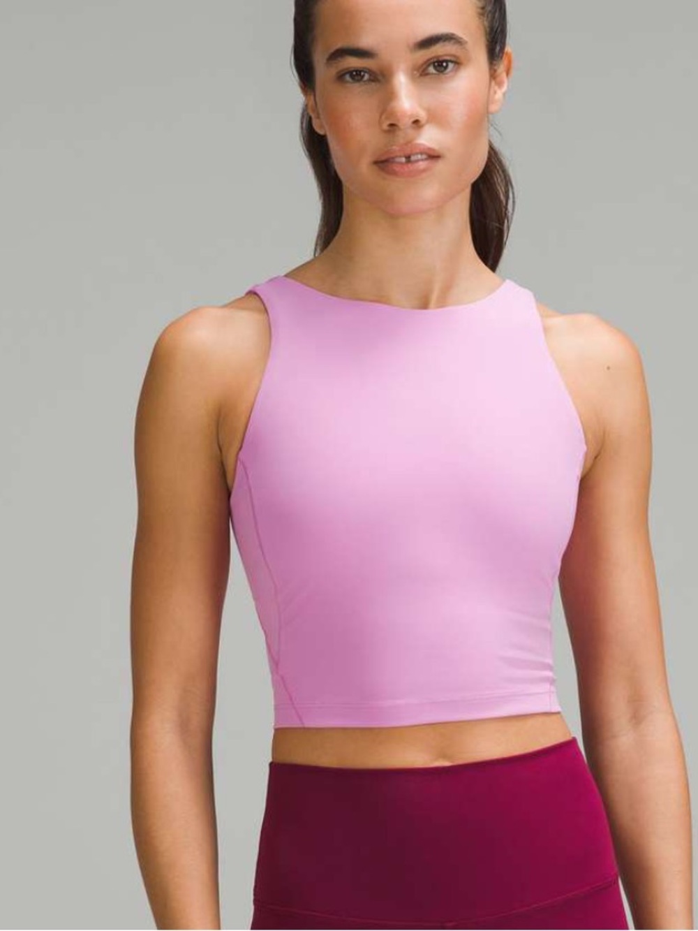 Lululemon Align High Neck Tank Size 4 Pink Nulu Cropped Yoga Top